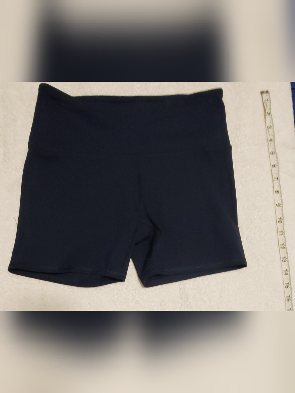 RBX Navy Blue Performance Spandex Exercise Shorts